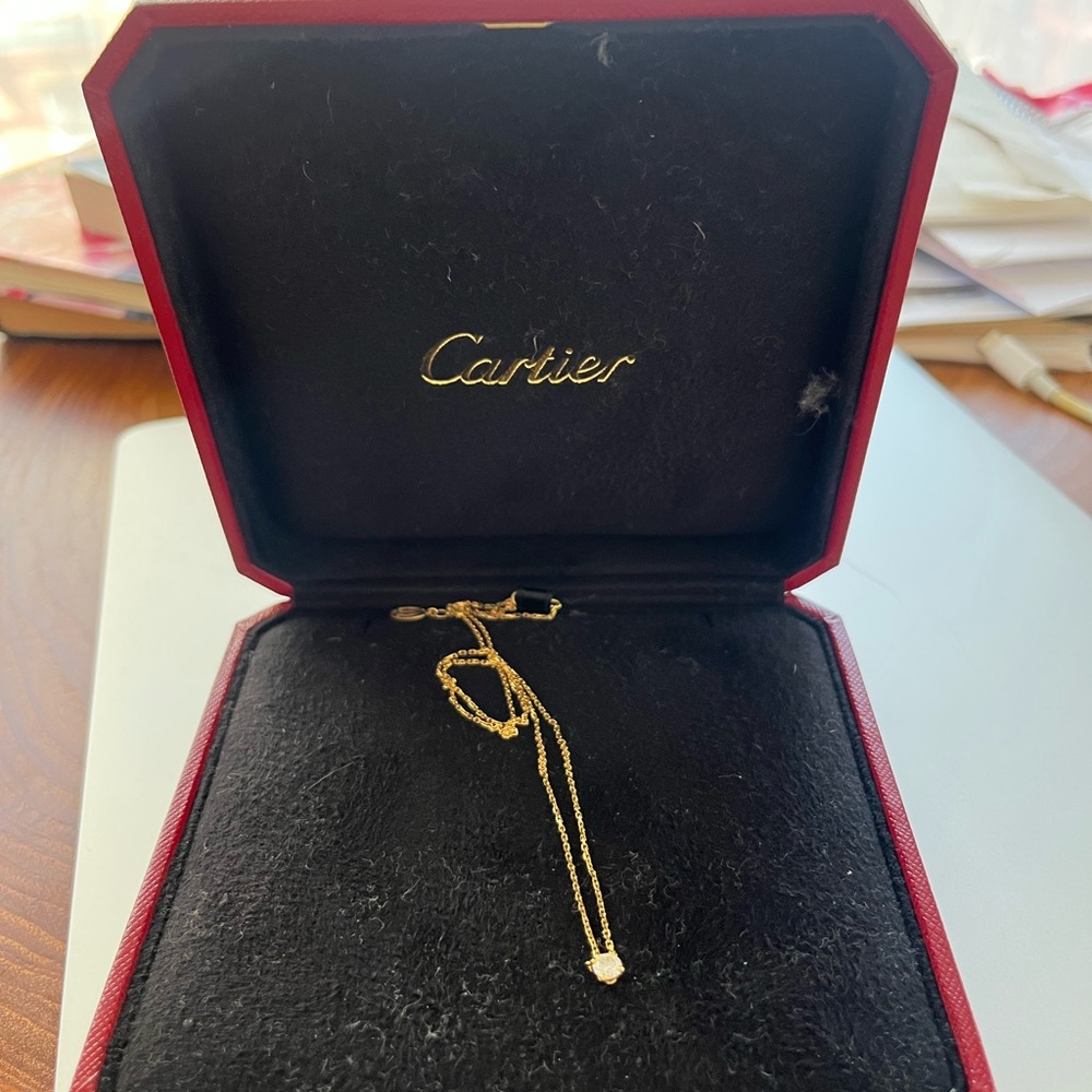 Cartier necklace yellow gold diamond